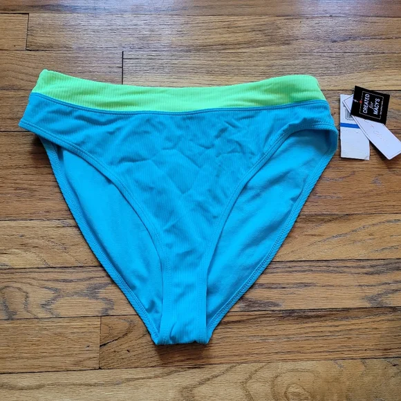 SALT + COVE Juniors' Banded High-Waist Ribbed Bikini Bottoms Size XL - Picture 4 of 5